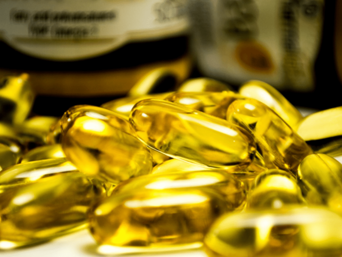 Closeup shot of a pile of fish oil